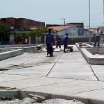 Obras da praça no Orlando Dantas em andamento - Agência Aracaju de Notícias
