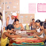 Oficina de macramê é oferecida ao público durante a Ação Integrada  - Fotos: Wellington Barreto  Agência Aracaju de Notícias