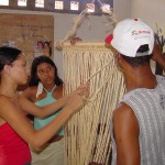 Oficina de macramê é oferecida ao público durante a Ação Integrada  - Fotos: Wellington Barreto  Agência Aracaju de Notícias