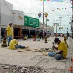 Calçadões do Centro comercial de Aracaju começam a ser recuperados - Fotos: Márcio Dantas  Agência Aracaju de Notícias