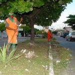 Emsurb realiza limpeza do canteiro central da avenida Edésio Vieira de Melo - Fotos: Márcio Dantas  Agência Aracaju de Notícias