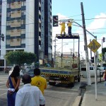Novo sistema de sinalização será implantado pela SMTT em várias ruas - Fotos: Abmael Eduardo  Agência Aracaju de Notícias