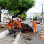 Canteiros centrais de avenidas são recuperados no bairro Santo Antônio - Fotos: Wellington Barreto  Agência Aracaju de Notícias