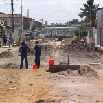 Rede de drenagem da rua Manoel Gomes está sendo recuperada - Foto: Meme Rocha  Agência Aracaju de Notícias