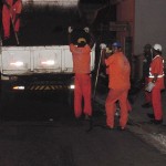 Operação tapa buracos foi feita durante a noite no centro da cidade - Fotos: Wellington Barreto  Agência Aracaju de Notícias