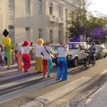 Teatro nas faixas de pedestres busca conscientizar motoristas de Aracaju - Fotos: Lindivaldo Ribeiro  Agência Aracaju de Notícias