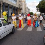 Teatro nas faixas de pedestres busca conscientizar motoristas de Aracaju - Fotos: Lindivaldo Ribeiro  Agência Aracaju de Notícias