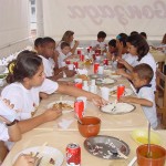 Prefeito em exercício almoça com as novas autoridades mirins - Fotos: Abmael Eduardo  AAN