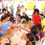 Crianças se divertem em oficina de pintura no parque - Fotos: Wellington Barreto  AAN