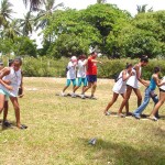 Criançada se diverte com jogos populares no Parque da Sementeira - Fotos: Wellington Barreto  AAN