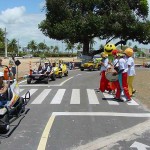 Escola de trânsito da SMTT fez sucesso na festa do dia das crianças - Fotos: Lindivaldo Ribeiro  AAN