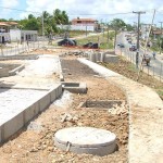 Praça principal do Lamarão está sendo completamente urbanizada - Fotos: Wellington Barreto  AAN