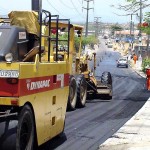 Avenida Visconde de Maracaju continua sendo recapeada pela Emurb - Fotos: Wellington Barreto  AAN