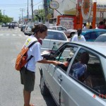 Agentes da SMTT intensificam a campanha Cidadania no Trânsito - Fotos: Lindivaldo Ribeiro  AAN