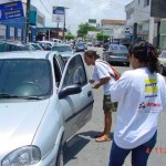 Agentes da SMTT intensificam a campanha Cidadania no Trânsito - Fotos: Lindivaldo Ribeiro  AAN