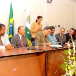 Sete novos secretários municipais foram empossados hoje - Fotos: Wellington Barreto  AAN