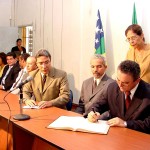 Sete novos secretários municipais foram empossados hoje - Fotos: Wellington Barreto  AAN