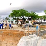 Obras na praça Maria Quitéria incluem construção de quadra polivalente  - Fotos: Márcio Dantas  AAN