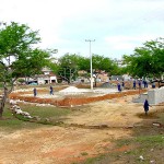 Obras na praça Maria Quitéria incluem construção de quadra polivalente  - Fotos: Márcio Dantas  AAN