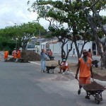 Emsurb executa serviço de jardinagem da avenida Camilo Calazans  - Agência Aracaju de Notícias