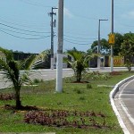 Canteiro central da avenida Júlio César Leite foi restaurado pela PMA - Agência Aracaju de Notícias