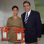 Prefeito parabeniza campeão de caratê patrocinado pela Funcaju - Foto: Márcio Dantas  AAN