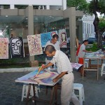 Crianças e adolescentes do Projeto Criança Cidadã visitam galeria Álvaro Santos - Fotos: Abmael Eduardo  AAN