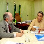 Prefeito recebe em audiência reitor e vice da UFS - Fotos: Márcio Dantas  AAN