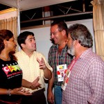 Deputado Fabiano Oliveira visita camarote da Imprensa - Foto: Wellington Barreto  AAN