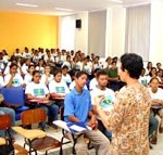 Adolescentes do Projeto Agente Jovem participam de palestra sobre sexualidade - Fotos: Wellington Barreto  AAN  Clique na foto e amplie