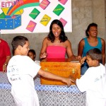 Crianças do Santa Maria recebem material do projeto Baú de Leitura - Fotos: Wellington Barreto  AAN  Clique na foto e amplie
