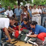 Equipe do Samu simula atendimento de urgência com funcionários da Santista Têxtil - Agência Aracaju de Notícias  Clique na foto e amplie