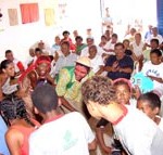 Crianças do Peti apresentam peça teatral no centro comunitário do bairro Santo Maria - Fotos: Wellington Barreto  AAN  Clique na foto e amplie