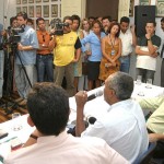 Presidente da Emsurb presta esclarecimentos durante entrevista coletiva  - Foto: Márcio Dantas  AAN  Clique na foto e amplie
