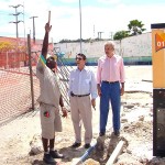 Prefeito em exercício visita obras no terminal de ônibus da Visconde de Maracaju - Fotos: Abmael Eduardo