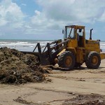 Lixo recolhido após a festa do Bloco da Parceria ultrapassa as 13 toneladas - Sargaço também é recolhido da praia