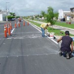 Avenida Gasoduto recebe sinalização - Avenida recebe nova sinalização