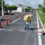 Avenida Gasoduto recebe sinalização - Avenida recebe nova sinalização