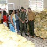 Desabrigados pelas chuvas em Simão Dias recebem hoje 500 cestas básicas enviadas pela PMA - Fotos: Márcio Dantas