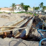 Construção de galeria de concreto irá evitar alagamentos na Atalaia e Coroa do Meio - Fotos: Márcio Garcez