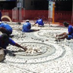 População diz que pedras portuguesas resgatam a autenticidade dos calçadões de Aracaju - Fotos: Wellington Barreto