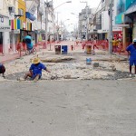 Dois trechos do calçadão da Laranjeiras já estão concluídos - Fotos: Márcio Garcez