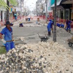 Dois trechos do calçadão da Laranjeiras já estão concluídos - Fotos: Márcio Garcez