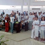 Comunidade escolar do bairro Aeroporto celebra Páscoa  - Missa da Páscoa