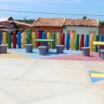 Moradores aguardam ansiosos pela inauguração da praça do Santa Maria - Fotos: Márcio Garcez
