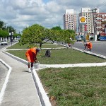 Serviços de pintura e limpeza deixam espaço urbano mais agradável - Fotos: Márcio Garcez