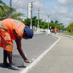 Serviços de pintura e limpeza deixam espaço urbano mais agradável - Fotos: Márcio Garcez