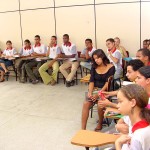 Oficina sobre a linguagem dos meios de comunicação empolga adolescentes no seu primeiro dia - Fotos: Wellington Barreto
