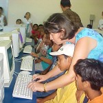 UFS e Semed lançam projeto educacional - Crianças no primeiro dia do projeto LEO