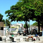 Emurb executa serviços na segunda parte da praça da avenida Tancredo Neves  - Fotos: Wellington Barreto